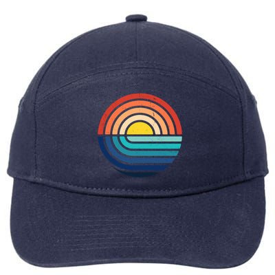 Sunset Retro Waves 7-Panel Snapback Hat