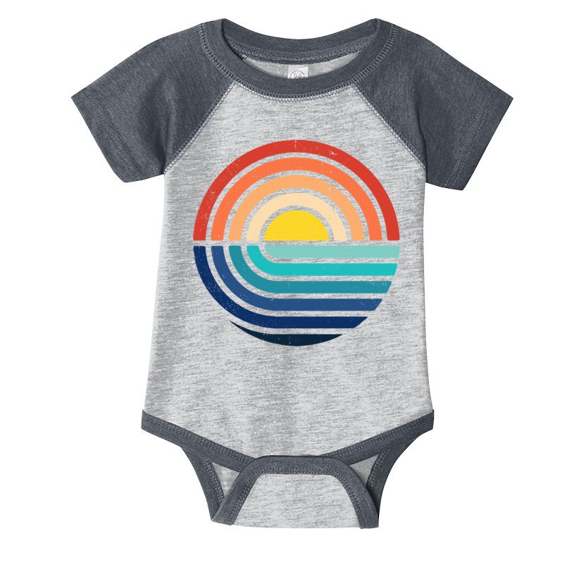 Sunset Retro Waves Infant Baby Jersey Bodysuit