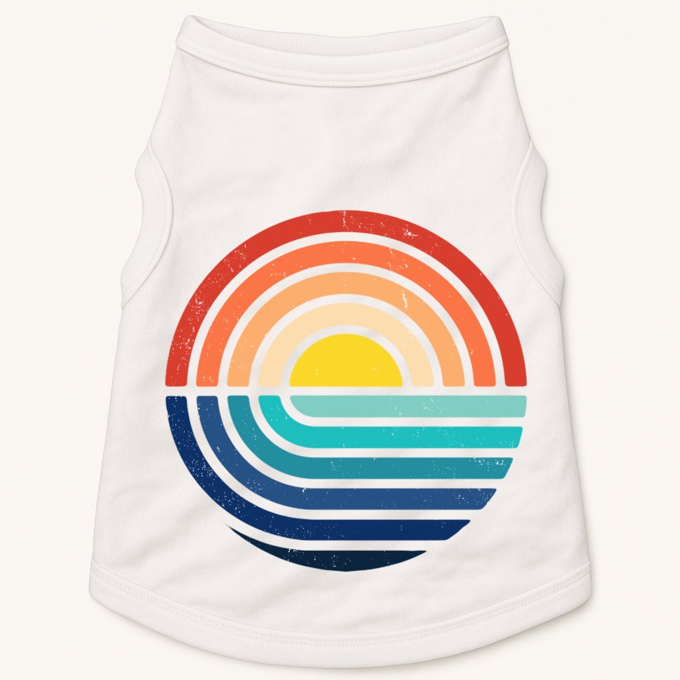 Sunset Retro Waves Doggie Tank