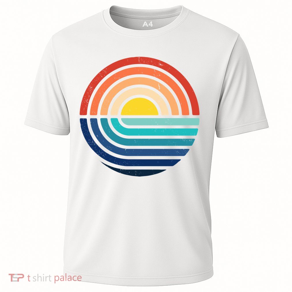 Sunset Retro Waves Performance Shirt