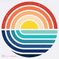 Sunset Retro Waves 11oz C Handle Ceramic Mug