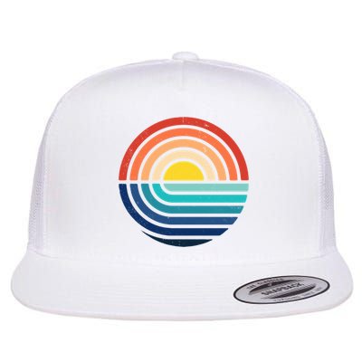 Sunset Retro Waves Flatbill Hat