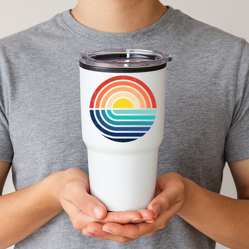 Sunset Retro Waves Tumbler