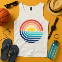 Sunset Retro Waves Tank Top