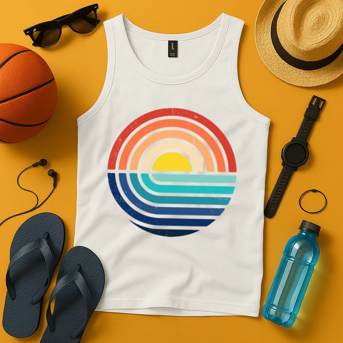 Sunset Retro Waves Tank Top