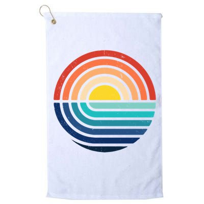 Sunset Retro Waves Golf Towel