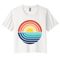 Sunset Retro Waves Women's Crop Top Tee