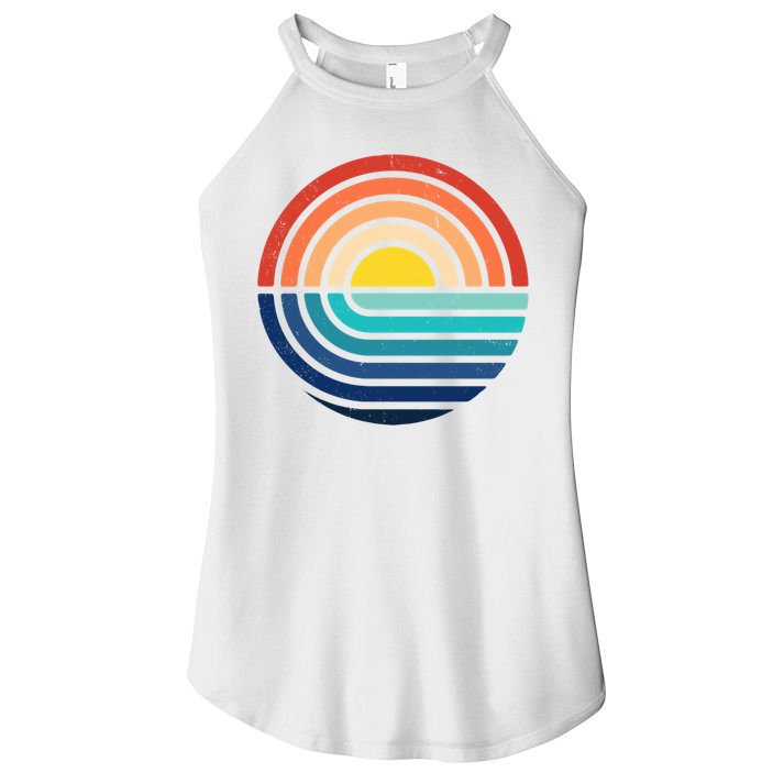 Sunset Retro Waves Women's Perfect Tri Rocker Tank