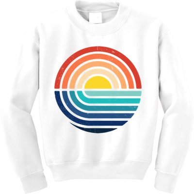 Sunset Retro Waves Kids Sweatshirt