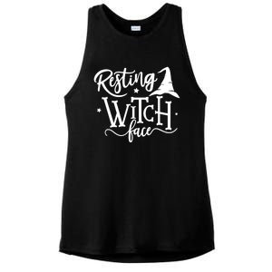 Salem Resting Witch Face Halloween Gift Ladies PosiCharge Tri-Blend Wicking Tank