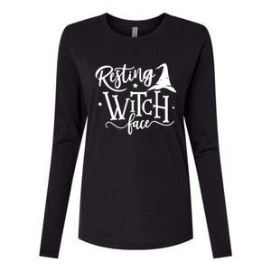 Salem Resting Witch Face Halloween Gift Womens Cotton Relaxed Long Sleeve T-Shirt