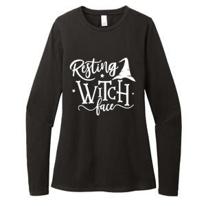 Salem Resting Witch Face Halloween Gift Womens CVC Long Sleeve Shirt