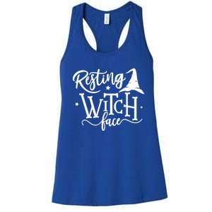 Salem Resting Witch Face Halloween Gift Women's Racerback Tank