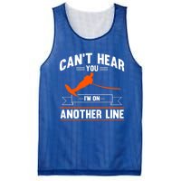 Ski Rope Water Skiing Cant Hear You Im On Another Line Cute Gift Mesh Reversible Basketball Jersey Tank