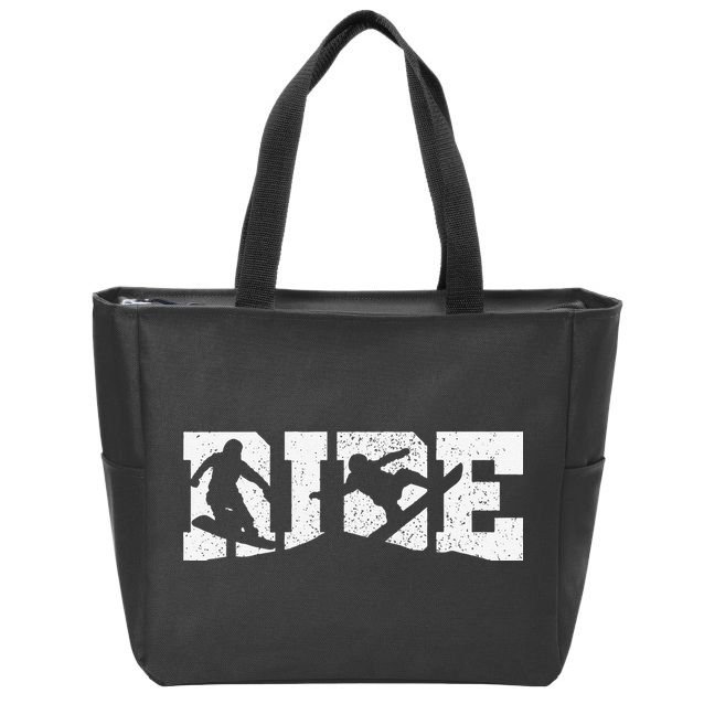 Snowboard RIDE Winter Sports Snowboarding  Zip Tote Bag