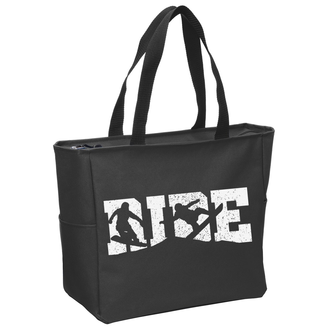 Snowboard RIDE Winter Sports Snowboarding  Zip Tote Bag