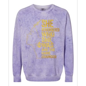 She Remembered Who She Was And The Game Changed Cute Gift Colorblast Crewneck Sweatshirt