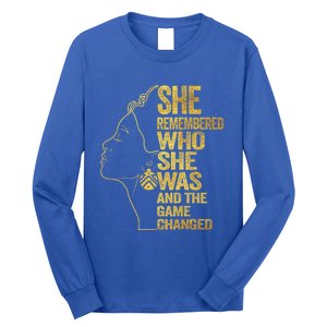 She Remembered Who She Was And The Game Changed Cute Gift Long Sleeve Shirt