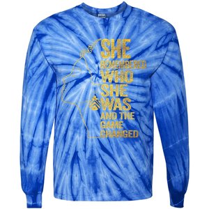 She Remembered Who She Was And The Game Changed Cute Gift Tie-Dye Long Sleeve Shirt