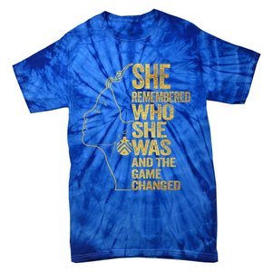 She Remembered Who She Was And The Game Changed Cute Gift Tie-Dye T-Shirt