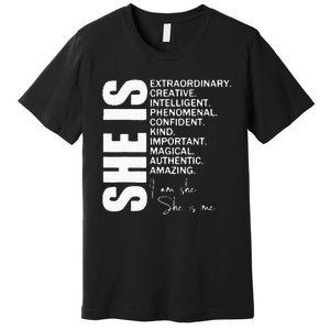 She Remembered Who She Was And The Game Changed Women Girls Premium T-Shirt