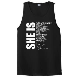 She Remembered Who She Was And The Game Changed Women Girls PosiCharge Competitor Tank