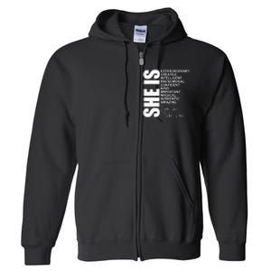 She Remembered Who She Was And The Game Changed Women Girls Full Zip Hoodie