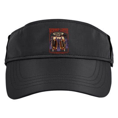 Steven Rhodes Worship Coffee Adult Drive Performance Visor