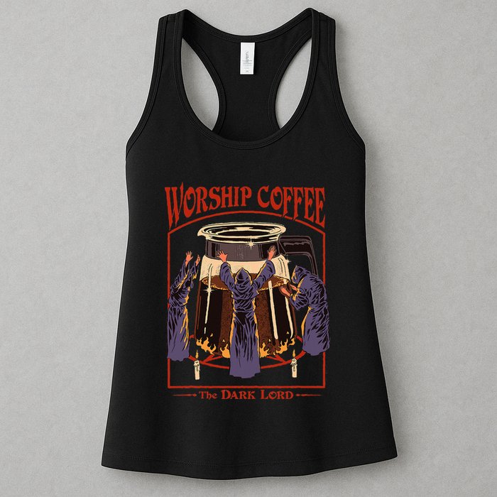 Steven Rhodes Worship Coffee Womens Tank Top