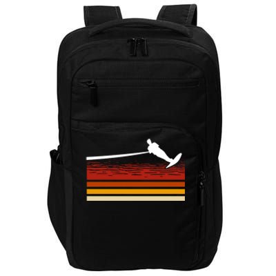 Ski Rope Water Skiing Retro Wave Lover Beachsports Gift Impact Tech Backpack