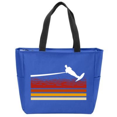 Ski Rope Water Skiing Retro Wave Lover Beachsports Gift Zip Tote Bag