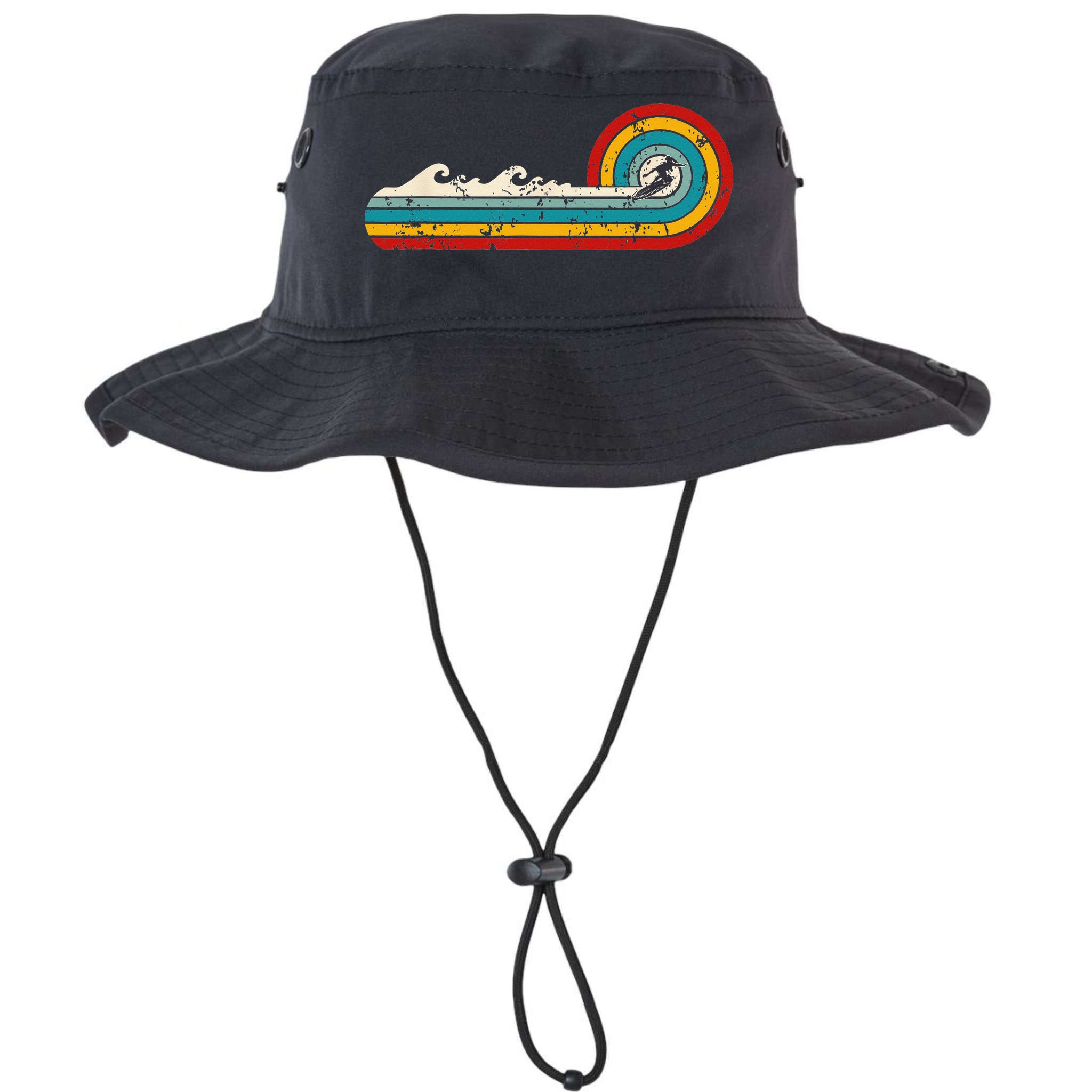 Surfer Ride Waves Beach Summer Gifts Surfing Retro Vintage Bucket Hat