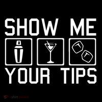 Server Restaurant Waiter Waitress Cute Gift Show Me Your Tips Cute Gift Flatbill Hat