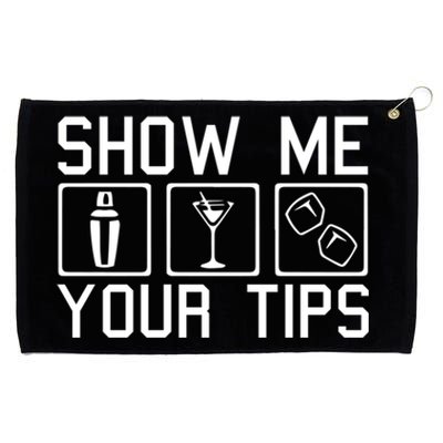 Server Restaurant Waiter Waitress Cute Gift Show Me Your Tips Cute Gift Grommeted Golf Towel