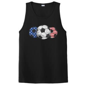 Soccer Red White Blue American Flag 4th Of July PosiCharge Competitor Tank