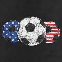 Soccer Red White Blue American Flag 4th Of July Hat
