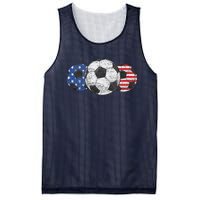 Soccer Red White Blue American Flag 4th Of July Mesh Reversible Basketball Jersey Tank