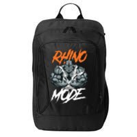 Strong Rhino With Big Biceps Rhino Mode For Gym Lover City Backpack