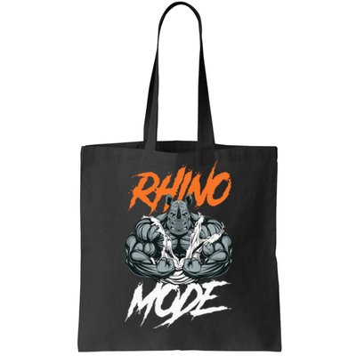 Strong Rhino With Big Biceps Rhino Mode For Gym Lover Tote Bag