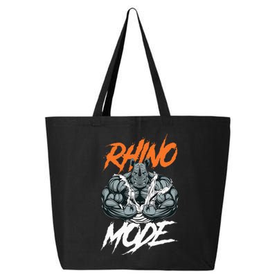 Strong Rhino With Big Biceps Rhino Mode For Gym Lover 25L Jumbo Tote