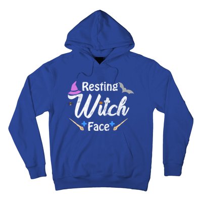 S Resting Witch Face Broomstick Cute Spooky Party Gift Hoodie