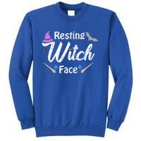 S Resting Witch Face Broomstick Cute Spooky Party Gift Sweatshirt