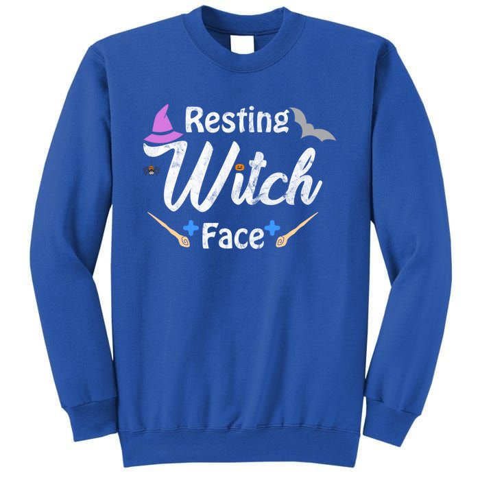 S Resting Witch Face Broomstick Cute Spooky Party Gift Sweatshirt