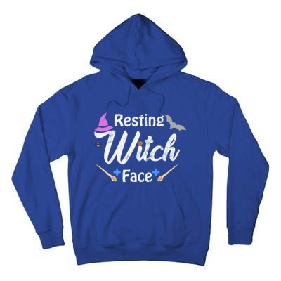 S Resting Witch Face Broomstick Cute Spooky Party Gift Tall Hoodie