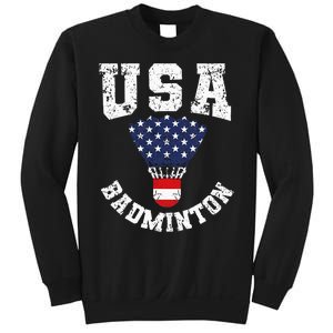 Shuttlecock Red White Blue Patriotic Usa Badminton Sweatshirt