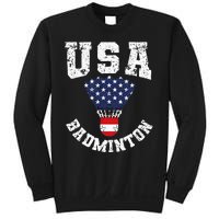 Shuttlecock Red White Blue Patriotic Usa Badminton Sweatshirt