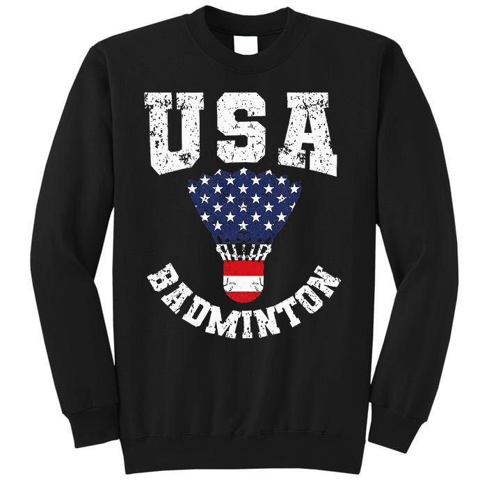 Shuttlecock Red White Blue Patriotic Usa Badminton Sweatshirt