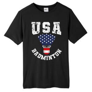 Shuttlecock Red White Blue Patriotic Usa Badminton Tall Fusion ChromaSoft Performance T-Shirt