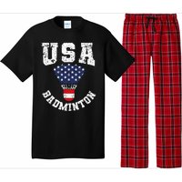 Shuttlecock Red White Blue Patriotic Usa Badminton Pajama Set