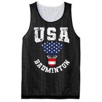 Shuttlecock Red White Blue Patriotic Usa Badminton Mesh Reversible Basketball Jersey Tank